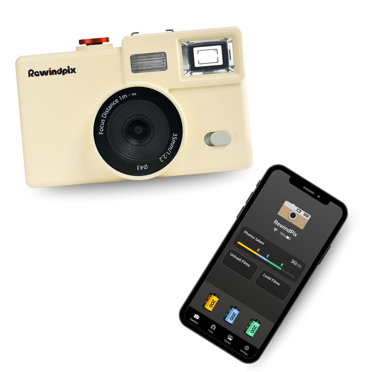 Rewindpix – A Non-Disposable Retro Digital “Film” Camera with Viewfind Rewindpix – A Non-Disposable Retro Digital “Film” Camera with Viewfind